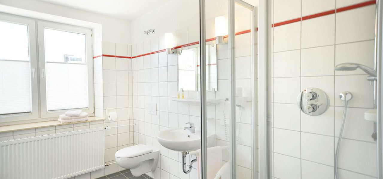 Badezimmer im Hotel Stadthalle Eschwege