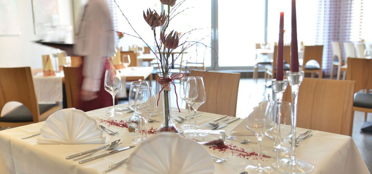 Esstisch im Restaurant Stadthalle Eschwege